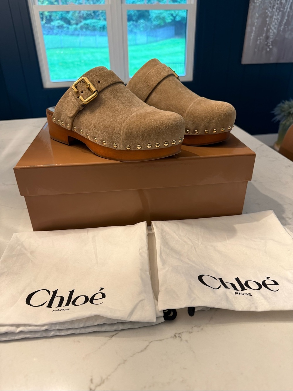NWT Chloe Jeannette mules clogs